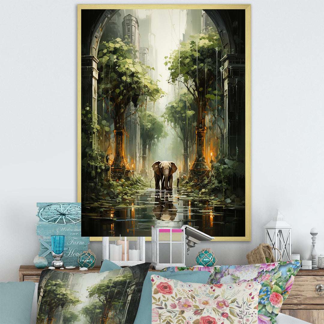 Elephant Gentle Giants Of Temple - Elephant Wall Decor