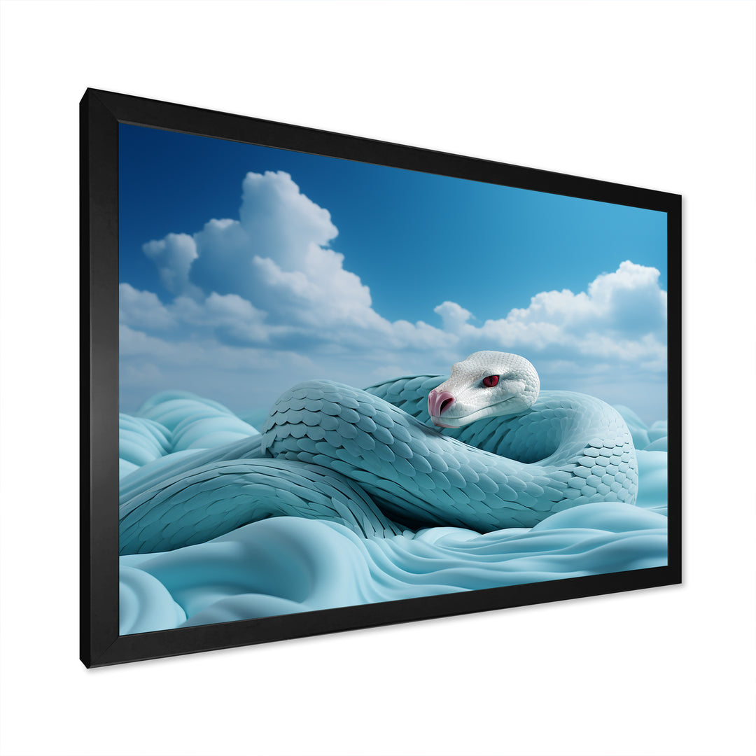 Cyan Snake Serpentine Sky - Snake Wall Decor