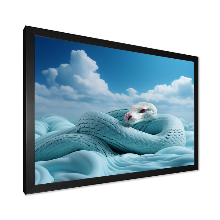 Cyan Snake Serpentine Sky - Snake Wall Decor