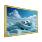 Cyan Snake Serpentine Sky - Snake Wall Decor