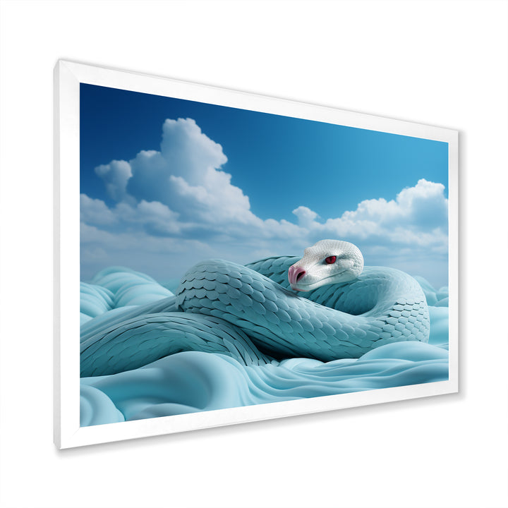 Cyan Snake Serpentine Sky - Snake Wall Decor