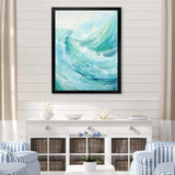 Teal Storm And Wave Expression II - Coastal Canvas Wall Art