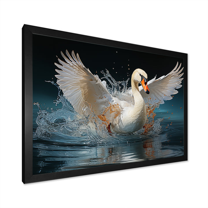 Saw Elegance In Motion - White Swans Wall Art