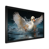 Saw Elegance In Motion - White Swans Wall Art