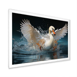 Saw Elegance In Motion - White Swans Wall Art