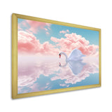 Graceful Mirage Sawn Clouds - Swans Living Room Wall Art