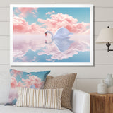Graceful Mirage Sawn Clouds - Swans Living Room Wall Art