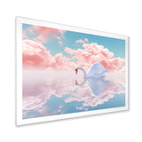Graceful Mirage Sawn Clouds - Swans Living Room Wall Art