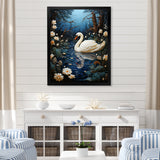 Swan In The Night - Swans Wall Art Prints