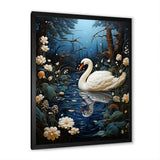 Swan In The Night - Swans Wall Art Prints