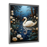 Swan In The Night - Swans Wall Art Prints