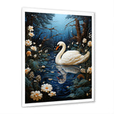 Swan In The Night - Swans Wall Art Prints