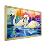 Cubic Swan Sonata Melody - Purple Swans Wall Art