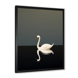 Swans Solitude In Black And White - Swans Wall Art Prints