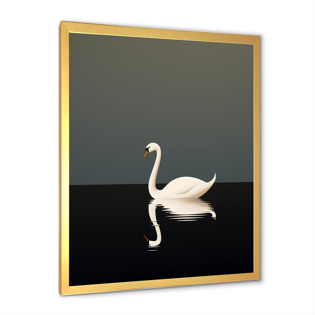 Swans Solitude In Black And White - Swans Wall Art Prints