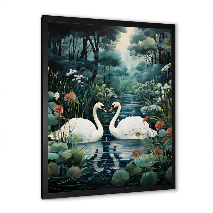 Swans Eternal Love - Swans Living Room Wall Art