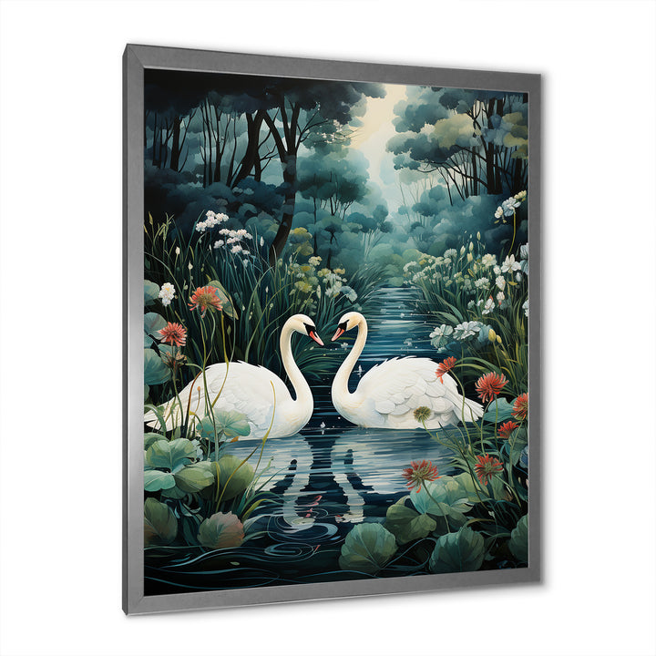 Swans Eternal Love - Swans Living Room Wall Art