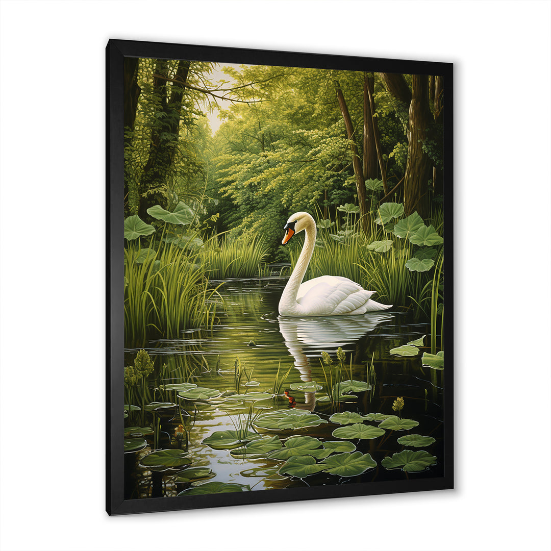 Swans Refuge By The Lake - Swans Wall Decor