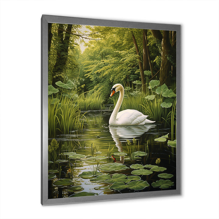 Swans Refuge By The Lake - Swans Wall Decor