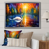 The Swans Reverie By The Lake - Swans Wall Art Prints