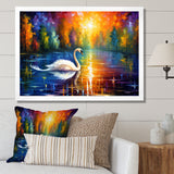 The Swans Reverie By The Lake - Swans Wall Art Prints