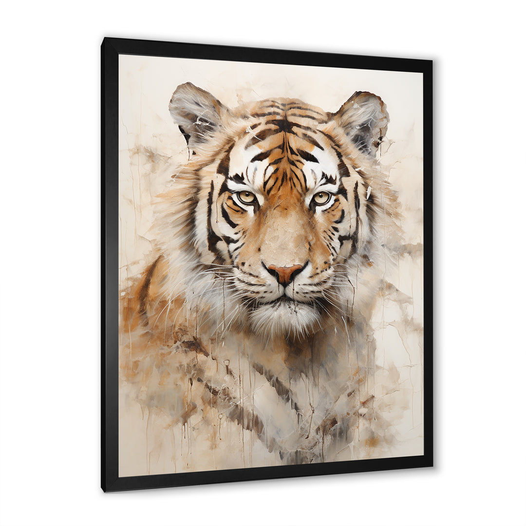 Minimalism Beige Tiger - Beige Tiger Wall Art