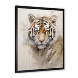 Minimalism Beige Tiger III - Animals Canvas Wall Art