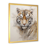 Minimalism Beige Tiger III - Animals Canvas Wall Art