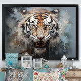 Minimalism Dark Tiger - Animals Canvas Wall Art