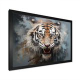 Minimalism Dark Tiger - Animals Canvas Wall Art