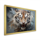 Minimalism Dark Tiger - Animals Canvas Wall Art