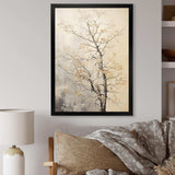 Beige Trees Oak Solitude I - Floral Canvas Wall Art