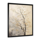 Beige Trees Oak Solitude I - Floral Canvas Wall Art