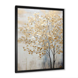 Minimalism Gold And Blue Trees Scene - Landscapes Canvas Wall Art