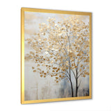 Minimalism Gold And Blue Trees Scene - Landscapes Canvas Wall Art