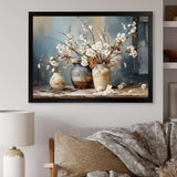 Pottery And Flowers Still Life I - Landscapes Canvas Wall Art