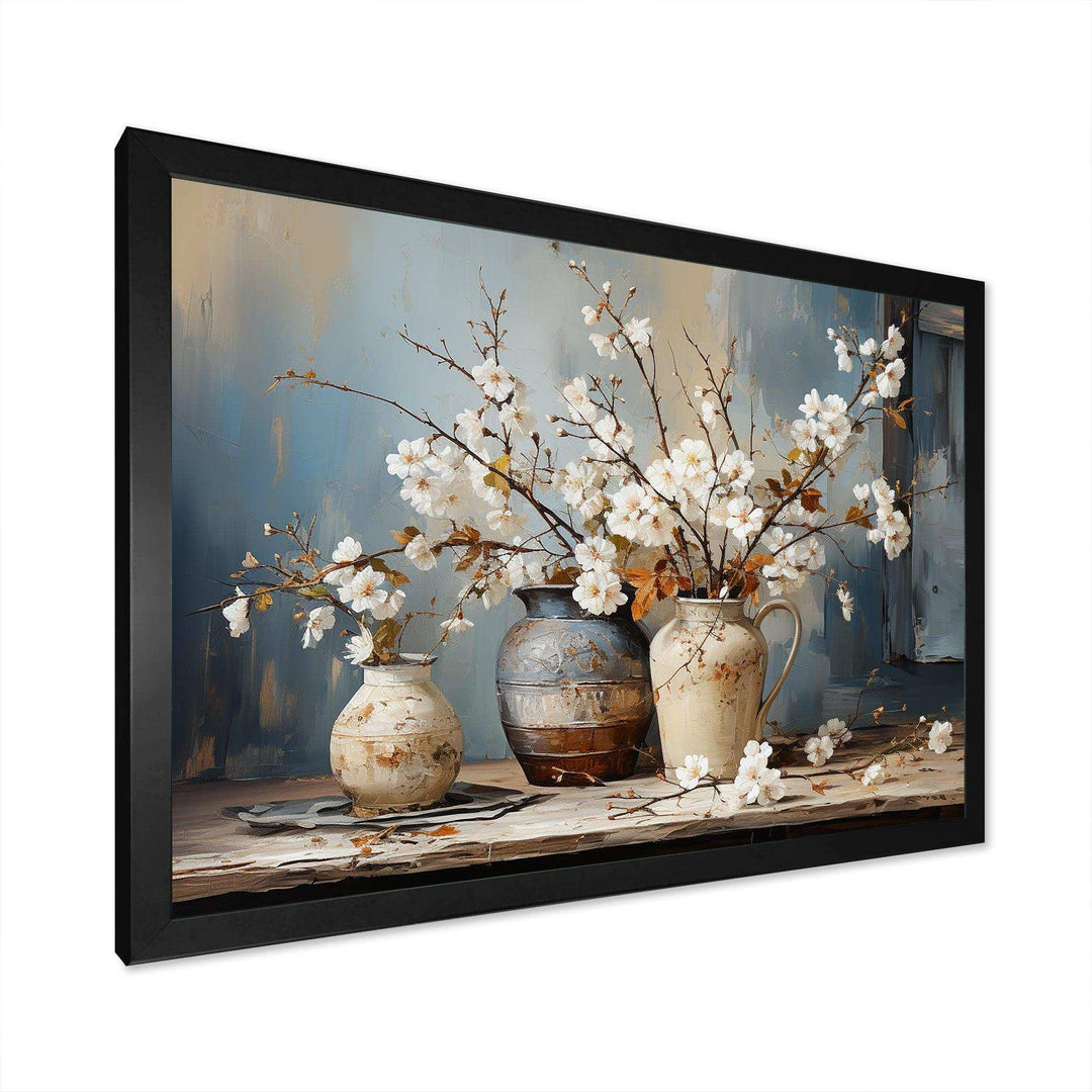 Designart Pottery And Flowers Still Life I - Landscapes Canvas Wall Art