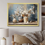 Pottery And Flowers Still Life I - Landscapes Canvas Wall Art