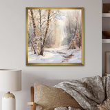 Trees Charm In Winter - Landscapes Canvas Wall Art