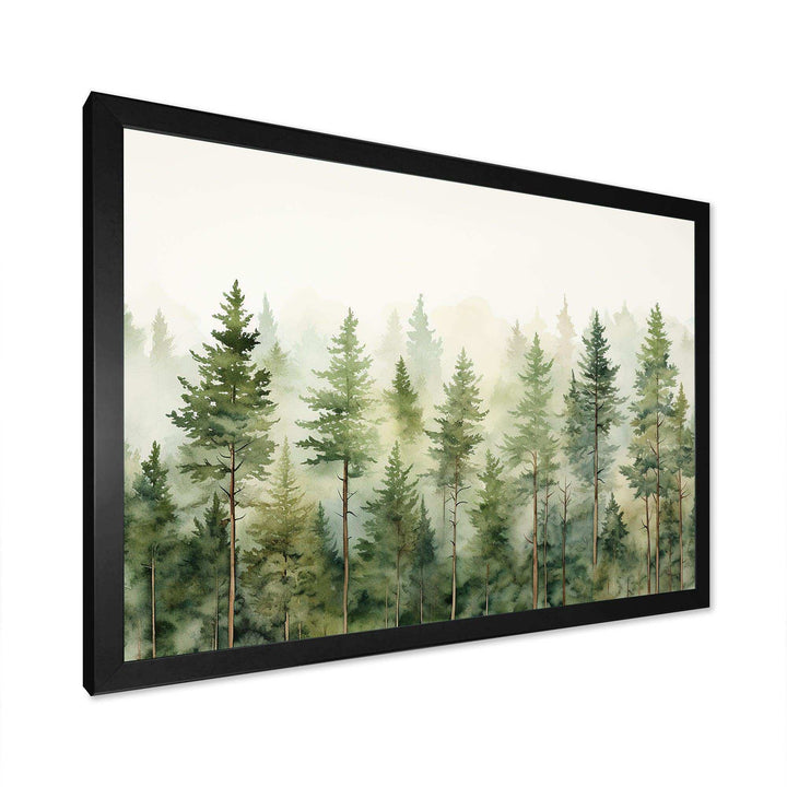 Pine Trees Minimalism Dream - Landscapes Canvas Wall Art