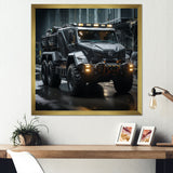Au Noir Us Military Truck - Truck Canvas Wall Art