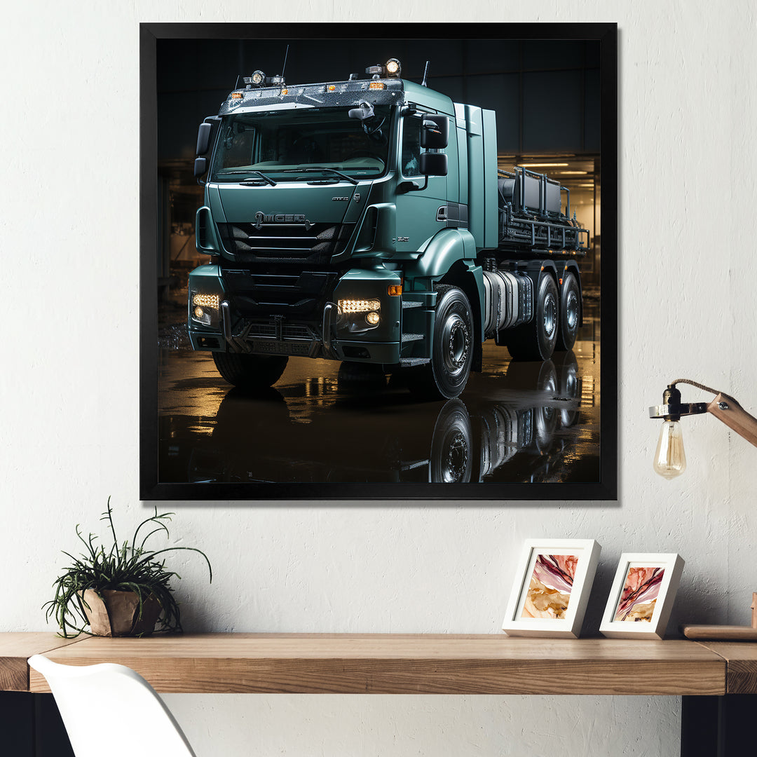 Abstract 53Ft Truck Harmony - Truck Canvas Wall Art