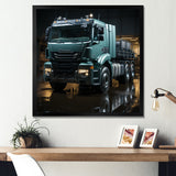Abstract 53Ft Truck Harmony - Truck Canvas Wall Art