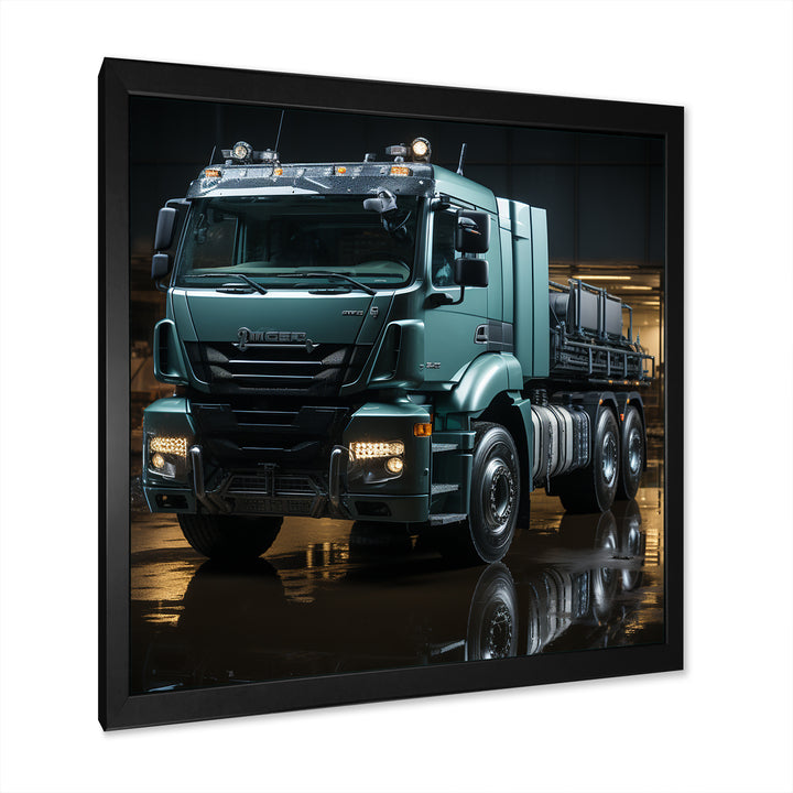 Abstract 53Ft Truck Harmony - Truck Canvas Wall Art