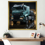Abstract 53Ft Truck Harmony - Truck Canvas Wall Art