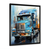 Blue 53Ft Truck Harmony - Truck Canvas Wall Art