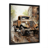 1950s Brown Delivery Truck - Truck Canvas Wall Art
