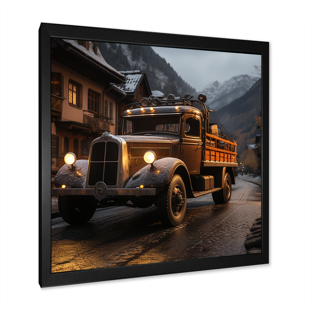 Classic Delivery Truck Photo - Truck Canvas Wall Art