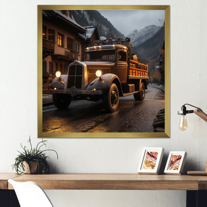 Classic Delivery Truck Photo - Truck Canvas Wall Art