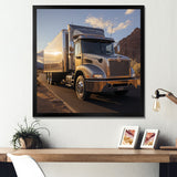Route 66 Truck Delivery - Truck Canvas Wall Art
